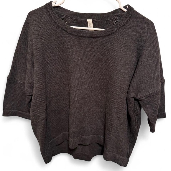 Lululemon Bhakati Reality Short Sleeve Sweater - Dark Grey - 10 - Picture 1 of 8